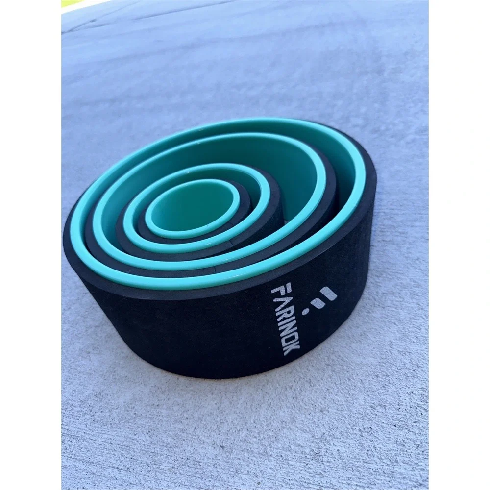 Yoga Wheel Set of‎ 4 Thick Back Wheels for Pain Relief & Stretch